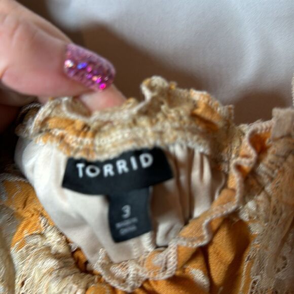 Torrid Mini Two Toned Lace Tiered Babydoll Dress. Size 3X. - Picture 7 of 14